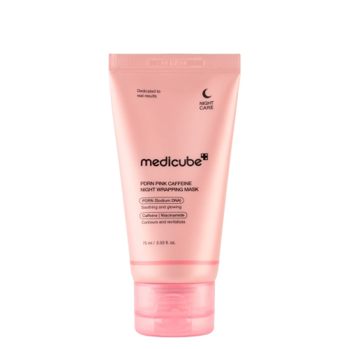 Medicube - PDRN Pink Caffeine Night Wrapping Mask - Glättende und Straffende Overnight Peel-off-Maske mit PDRN - 75ml