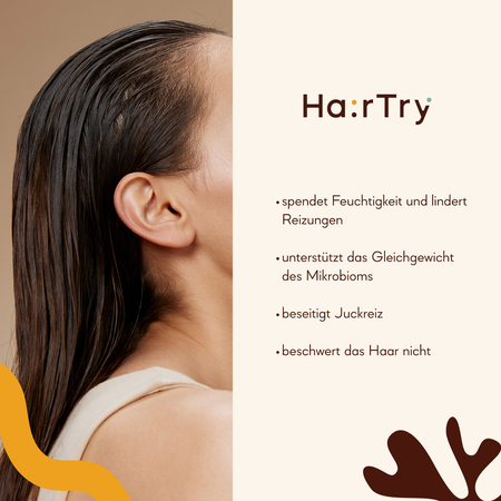 HairTry - Hydrate Hero - Feuchtigkeitsspendende und lindernde Kopfhauteinreibung mit NMF-Komplex und Ectoine - 100ml