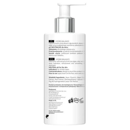 Apis - Professional - Hydro Balance - Moisturizing Toner with Sea Algae - Feuchtigkeitsspendendes Gesichtswasser mit Meeresalgen  - 500ml
