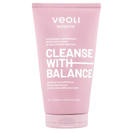 Veoli Botanica - CLEANSE WITH BALANCE - Reinigendes und peelendes Reinigungsgel für fettige und Mischhaut - 150 ml