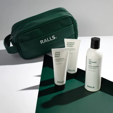 Ralls - „TRAVEL SET“ - Set mit Kosmetiktasche - 70 ml + 70 ml + 200 ml