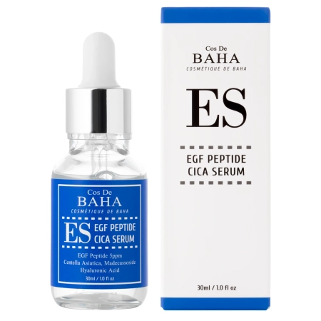Cos De BAHA – EGF Peptide Cica Serum – Gesichtsserum mit EGF, Peptiden und Centella Asiatica – 30ml