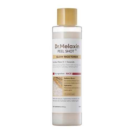 Dr.Melaxin - Peel Shot Glow White Rice Toner - Aufhellendes Gesichtswasser mit Reiskleie Wasser - 200ml