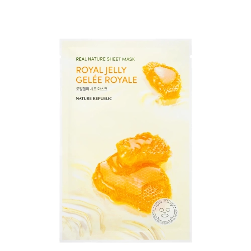 Nature Republic - Real Nature Royal Jelly Sheet Mask - Gesichtsmaske mit Gelée Royale - 1 Stück/23 ml