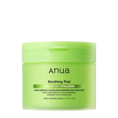 Anua - Azelaic 10+ Hyaluron Redness Soothing Pad - Lindernde Gesichtspads - 230ml/90Stk