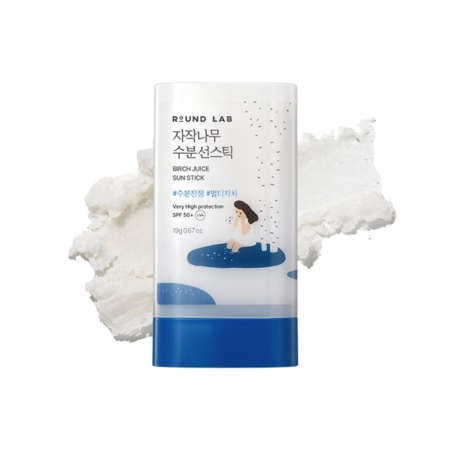 Round Lab - Birch Juice Moisturizing Sun Stick SPF/50+ PA++++ - Sonnenschutzstift mit Birkensaft - 19g