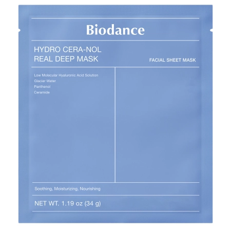 Biodance - Hydro Cera-nol Real Deep Mask - Feuchtigkeitsspendende Kollagen-Gesichtsmaske - 1Stk/34g