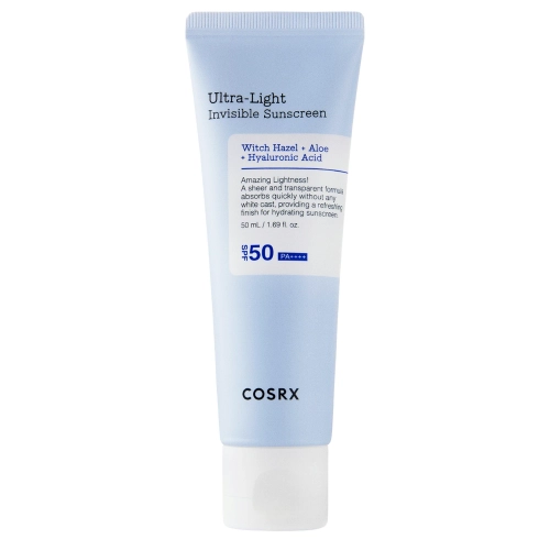 COSRX - Ultra - Light Invisible Sunscreen SPF50+/PA++++ - Leichter, feuchtigkeitsspendender Sonnenschutz - 50ml