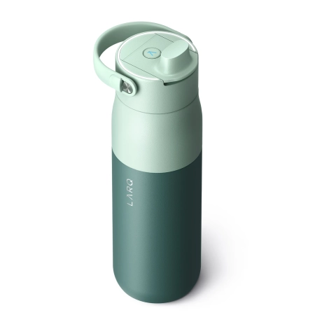 LARQ - Bottle PureVis 2 - Intelligente, Selbstreinigende Wasserfilterflasche, UV-C-Licht - Eucalyptus Green – 680ml