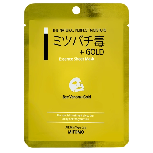 Mitomo - Bee Venom + Gold Essence Mask - Maske mit Gold und Bienengift - 1 Stück/25 g