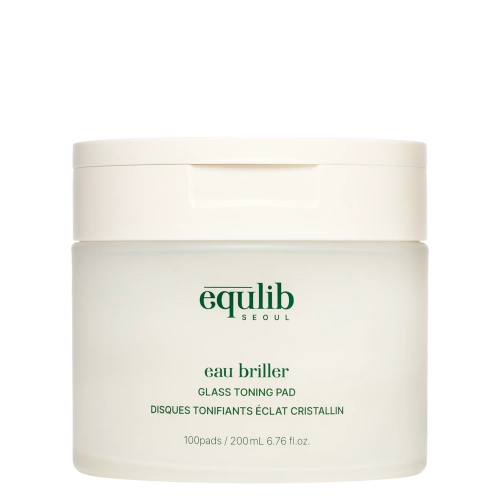 Equilib - Eau Briller Glass Toning Pad – Feuchtigkeitsspendende Gesichtspads – 100 Stück / 200ml
