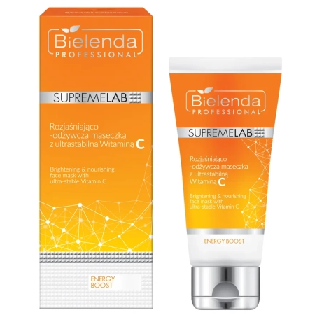 Bielenda Professional - Supremelab - Energy Boost - Aufhellende & nährende Gesichtsmaske mit ultrastabilem Vitamin C - Aufhellende & nährende Gesichtsmaske mit ultrastabilem Vitamin C - 70ml