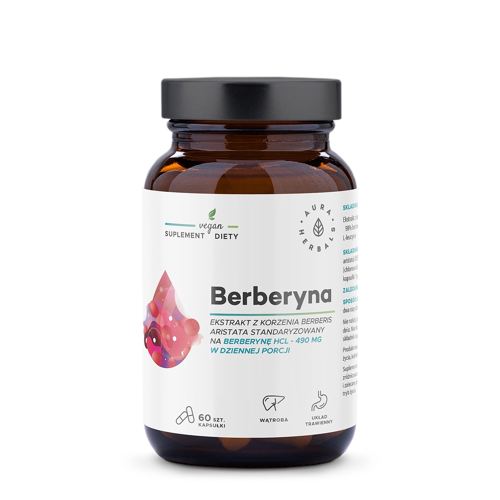 Aura Herbals - Berberin 490 mg Berberis Aristata - Kapseln - 60 Stk