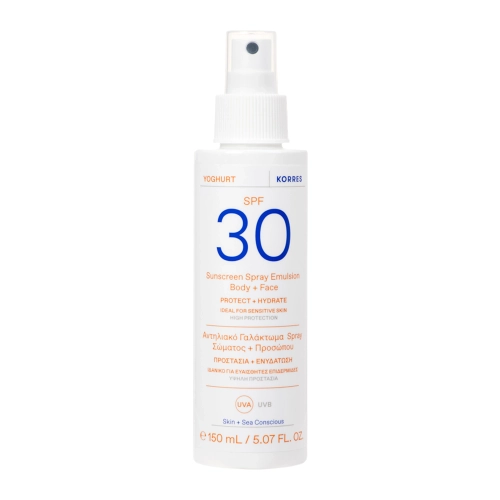 Korres - Sunscreen Spray Emulsion Body + Face SPF30 - Sonnenschutz-Spray für Gesicht und Körper - 150ml