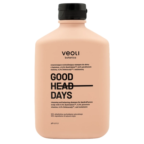 Veoli Botanica - GOOD HEAD DAYS - Reinigendes und ausgleichendes Shampoo für die Kopfhaut bei Schuppen mit 0,5 % SymCalmin, 0,5 % Pirocton-Olamin, 0,3 % Defenscalp und Melatonin - 300 ml