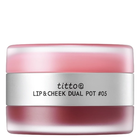 titto - Lip & Cheek Dual Pot - Duo für Lippen und Wangen - #05 City Pink/Purple Never Die - 10 g