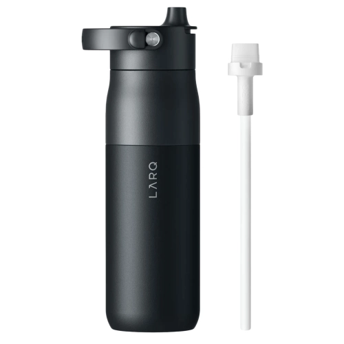 LARQ - Bottle Swig Top - Thermoflasche mit Strohhalm - Obsidian Black - 1L