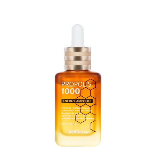 WellDerma - Propolis 1000 Energy Ampoule - Revitalisierende Gesichtsampulle - 50ml