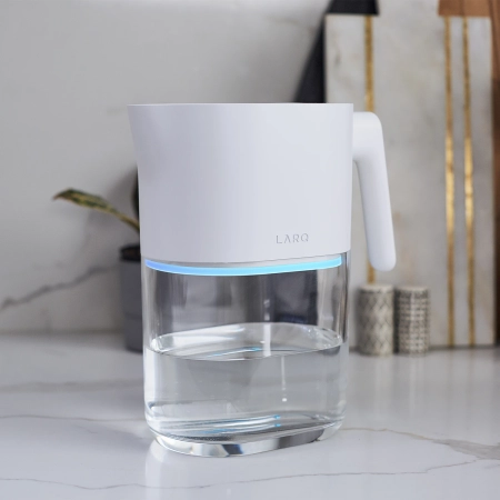  LARQ - Pitcher PureVis - Intelligente, selbstreinigende Filterkanne - Pure White - 1,9 l