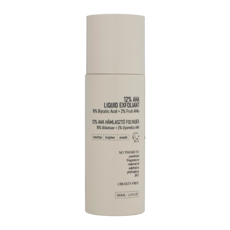 NERDS - 12% AHA Liquid Exfoliant - 10% Glycolic Acid + 2% Fruit AHAs - Peeling-Tonic mit AHA 12% (10% Glycolsäure + 2% Fruchtsäuren) - 100ml