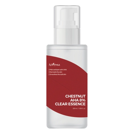 Isntree - Chestnut AHA 8% Clear Essence - Gesichtsessenz mit Milch- und Glykolsäure - 100ml