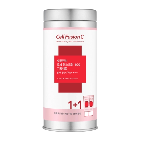 Cell Fusion C – Toning Sunscreen SPF50+ / PA ++++ – Aufhellende Gesichtscreme – 2x35ml