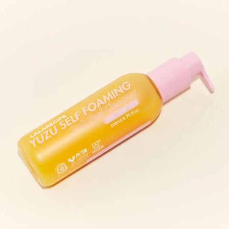 LalaRecipe - Yuzu Self Foaming 3in1 Cleanser - Reinigender Gesichtsschaum mit Yuzu-Extrakt - 200ml