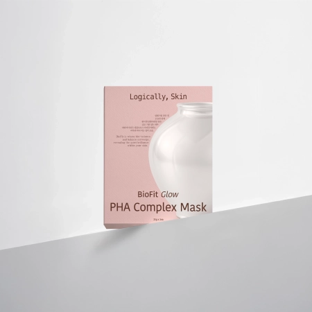 Logically, Skin - BioFit Glow PHA Complex Mask - Tuchmaske für das Gesicht mit PHA-Säure - 25g
