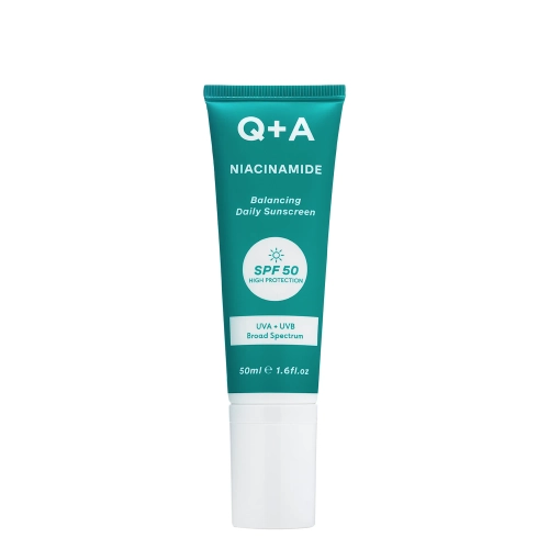 Q+A - Niacinamide SPF50 Balancing Facial Sunscreen - Ausgleichende Gesichtssonnencreme mit Niacinamid und SPF 50 - 50 ml