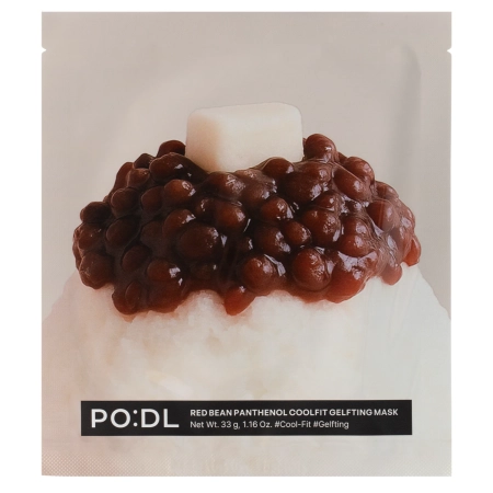 PO:DL - Red Bean Panthenol Coolfit Gel-Masken-Set - Set mit beruhigenden Gel-Gesichtsmasken - 4 x 33 g