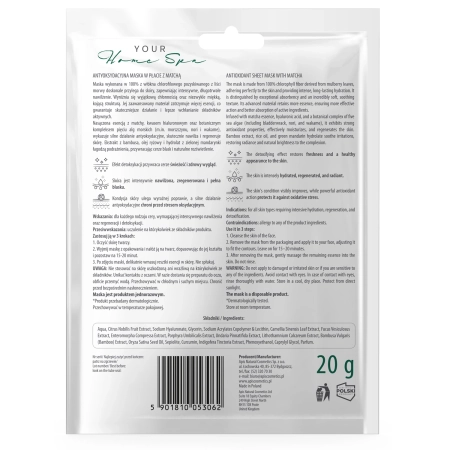 Apis - Antioxidative Tuchmaske mit Matcha - 20g