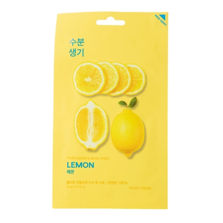 Holika Holika - Pure Essence Mask Sheet - Lemon - Aufhellende Tuchmaske mit Zitronenextrakt - 23ml