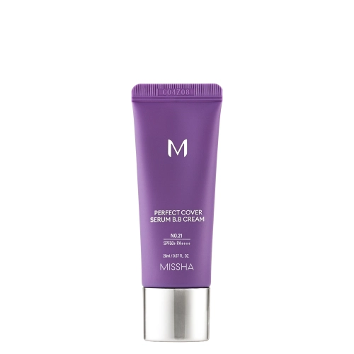 Missha – M Perfect Cover Serum BB Cream SPF50+/PA++++ – Abdeckendes BB Serum mit Sonnenschutz – No.21 Light Beige – 20ml