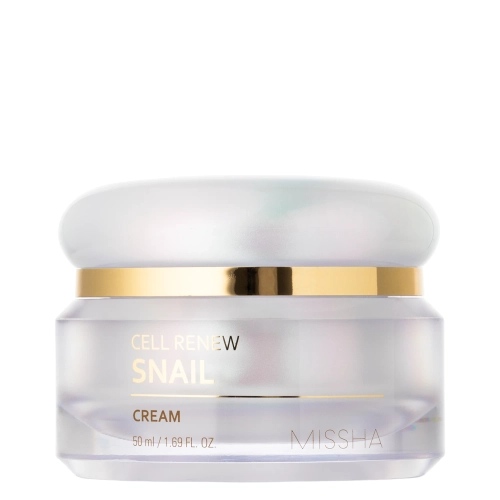 Missha – Super Aqua Cell Renew Snail Cream – Regenerierende Gesichtscreme mit Schneckenschleim – 50ml