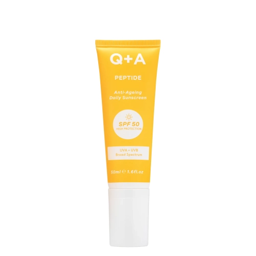 Q+A - Peptide SPF50 Anti-Ageing Facial Sunscreen - Anti-Aging-Sonnenschutzcreme für das Gesicht mit Peptid und SPF 50 - 50 ml