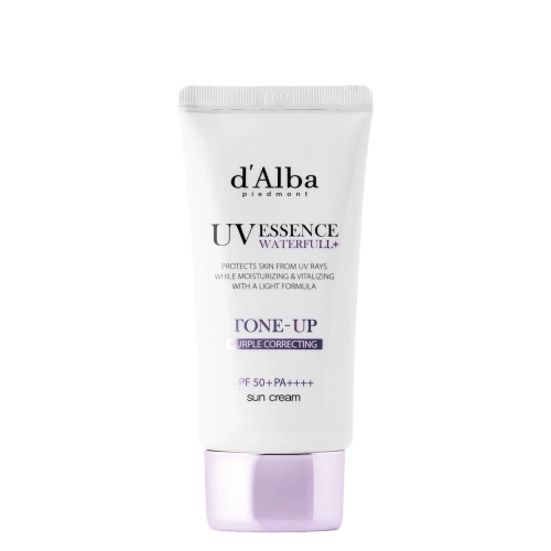 d'Alba - Waterfull Tone-Up Sun Cream SPF50+ PA++++ - Purple - Getönte Gesichtscreme mit Sonnenschutz - 50 ml