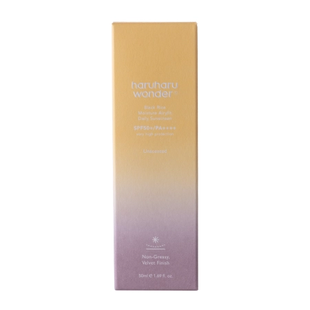 Haruharu Wonder - Black Rice Pure Mineral Relief Daily Sunscreen SPF50+/PA++++ - feuchtigkeitsspendende Gesichtscreme mit physikalischen Filtern - 50ml