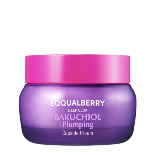 EQQUALBERRY - Bakuchiol Plumping Capsule Cream - Straffende und feuchtigkeitsspendende Gesichtscreme mit Bakuchiol - 50ml