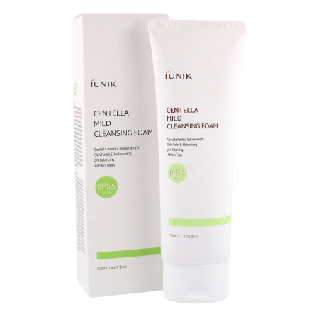iUNIK - Centella Mild Cleansing Foam - Milder Reinigungsschaum mit Centella Asiatica - 120ml