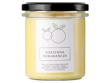 Hagi - Natürliche, vegane Sojakerze - Würzige Orange - 230g 