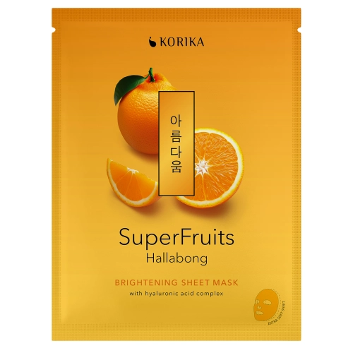 KORIKA - Superfruits Brightening Sheet Mask Hallabong - Aufhellende Gesichtsmaske in Form eines Tuches - 1 Stück/25 g