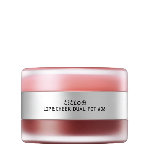 titto - Lip & Cheek Dual Pot - Duo für Lippen und Wangen - #06 Dry Rose/Veiled Rosy - 10g