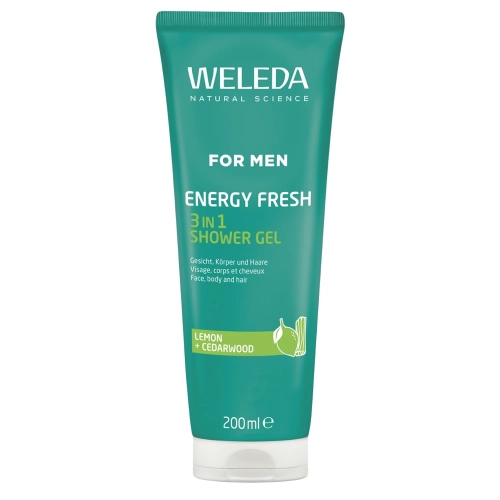 WELEDA – For Men Energy Fresh 3 in 1 Shower Gel – Duschgel für Männer – 200 ml