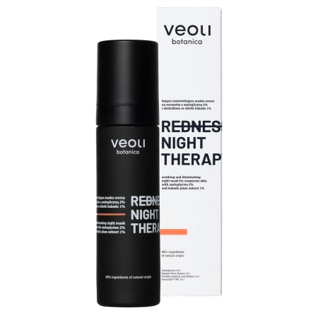  Veoli Botanica - Redness Night Therapy - Lindernde und Aufhellende Nachtmaske für zu Rötungen neigende Haut - 50ml 