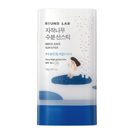 Round Lab - Birch Juice Moisturizing Sun Stick SPF/50+ PA++++ - Sonnenschutzstift mit Birkensaft - 19g