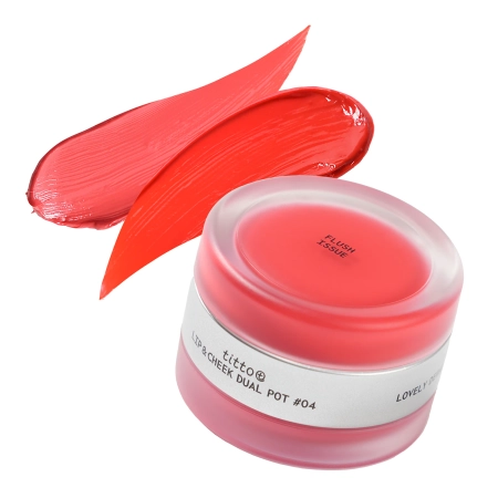 titto - Lip & Cheek Dual Pot - Duo für Lippen und Wangen - #04 First Blossom/Flush Issue - 10g