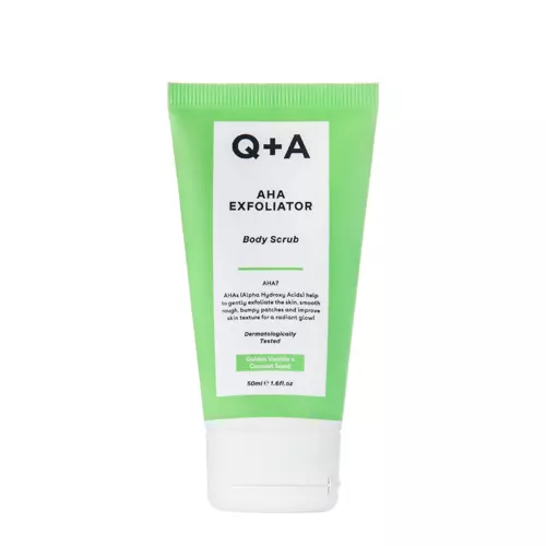 Q+A - AHA Exfoliator Body Scrub - Glättendes Körperpeeling mit AHA-Säuren - 50ml