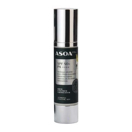 Asoa - Gesichtscreme mit chemischem Sonnenschutz SPF50/PA+++ - 50 ml 
