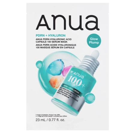 Anua - PDRN + Hyaluron 100 Serum Mask - Feuchtigkeitsspendende und Aufhellende Tuchmaske - 23ml