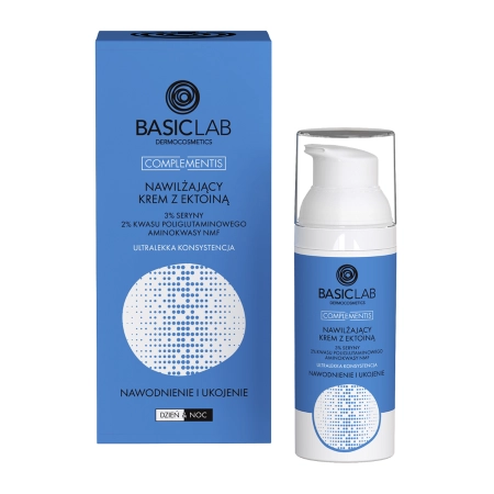 BasicLab - Glättung und Linderung - Feuchtigkeitscreme mit Ectoine mit ultraleichter Formel - 50ml